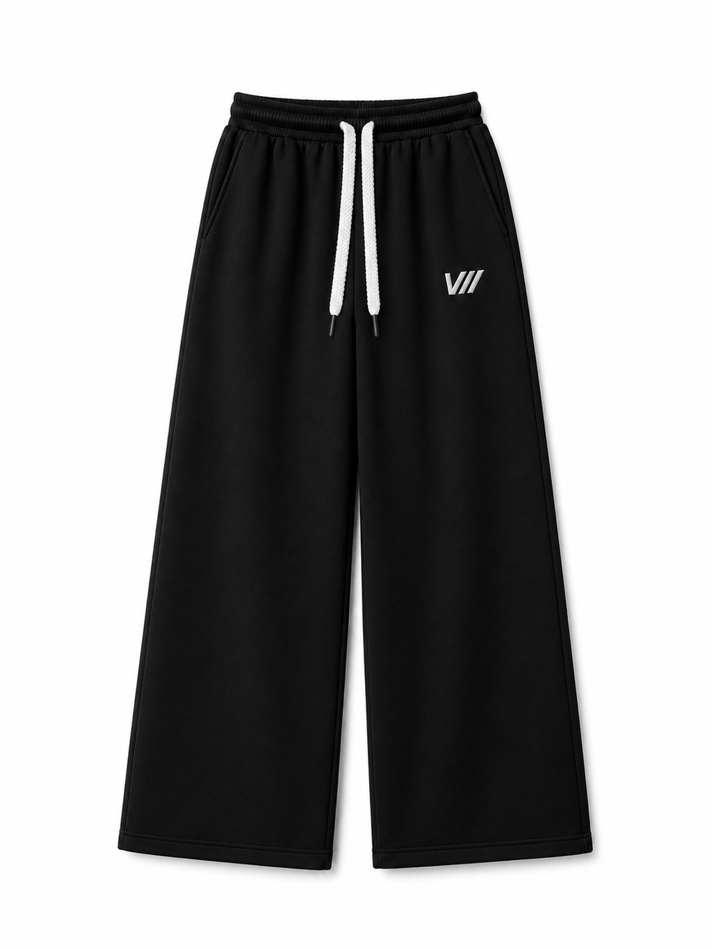 VII Wide leg Interlock – Black