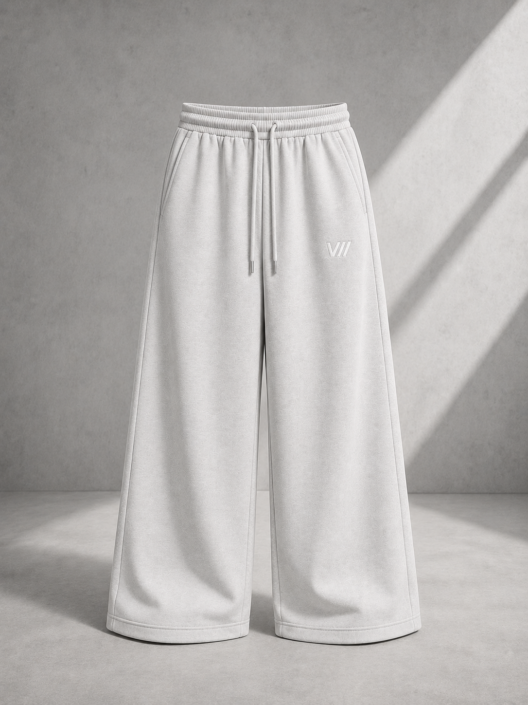 VII Wide Leg French Terry Pants – Off White