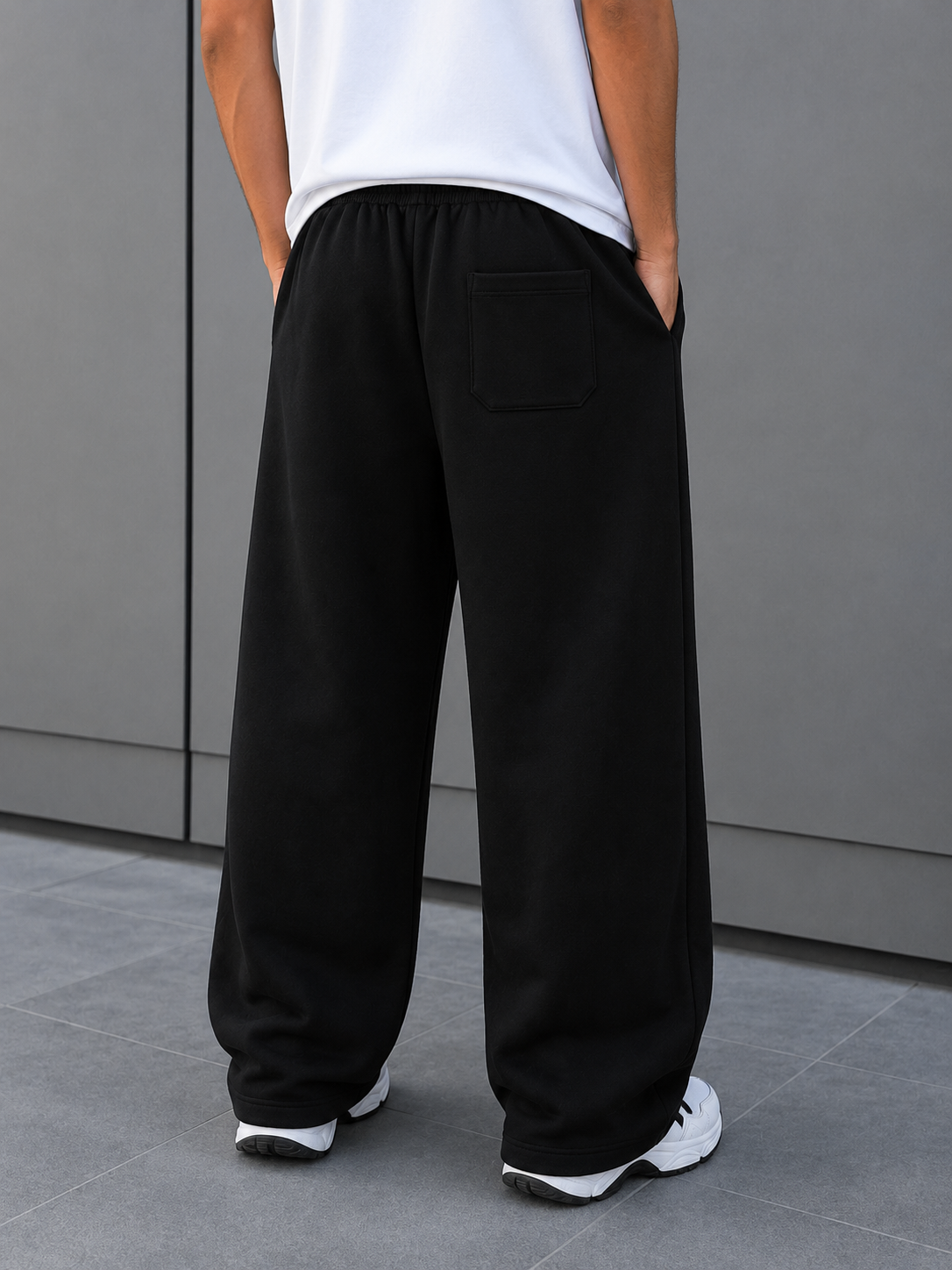 VII Wide leg Interlock – Black