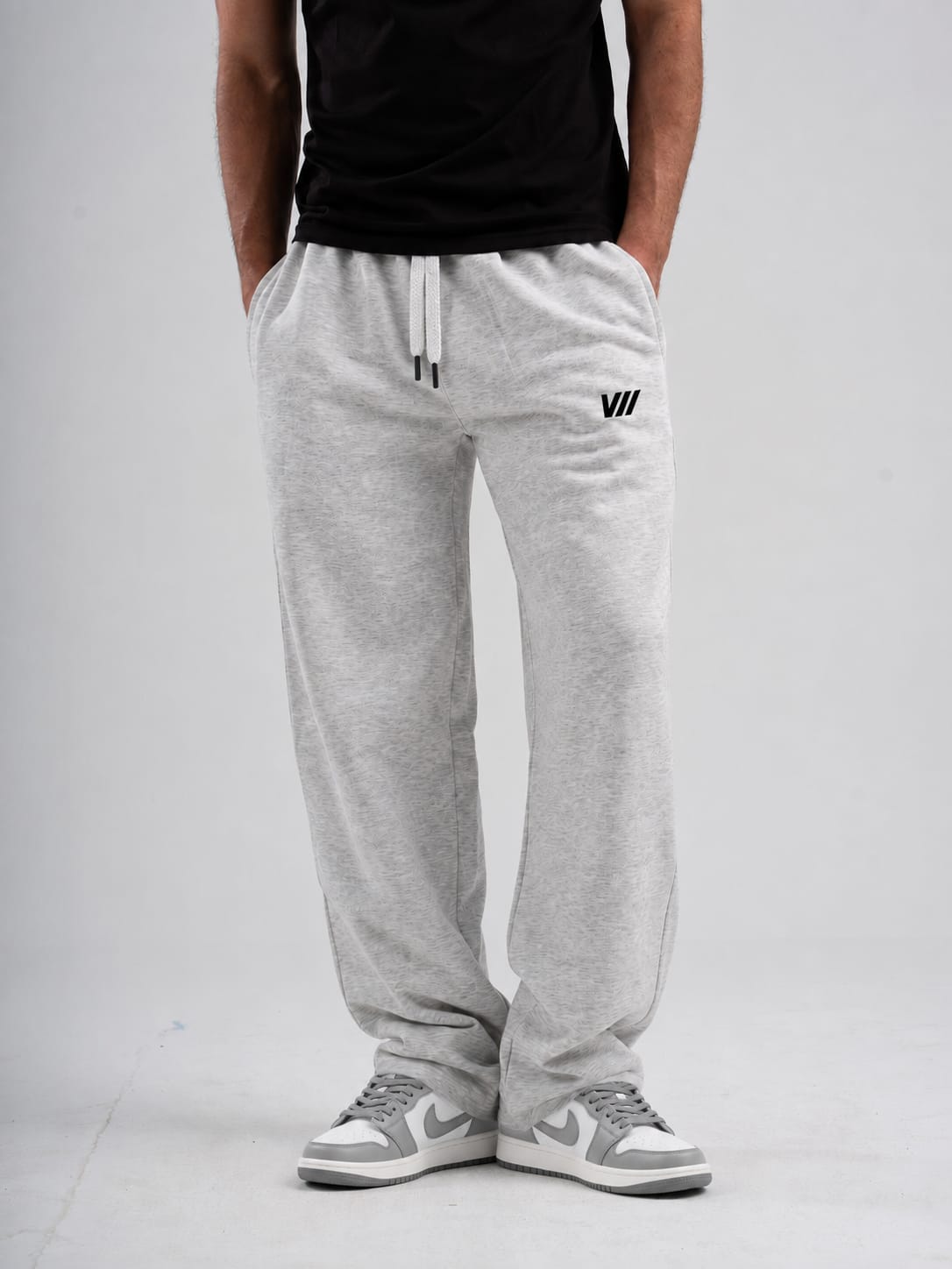 VII Wide Leg French Terry Pants – Off White